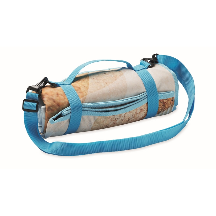 Manta de picnic con asa personalizada a todo color