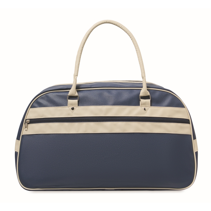 Bolsa de deporte retro bicolor con cremallera