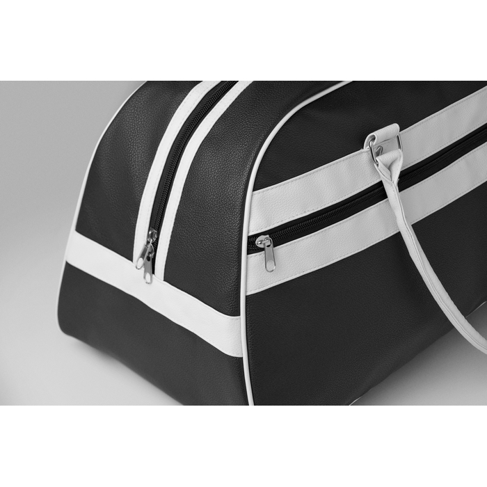 Bolsa de deporte retro bicolor con cremallera