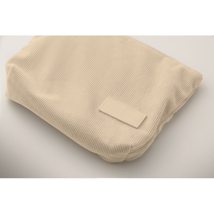 Neceser textil de pana con cremallera