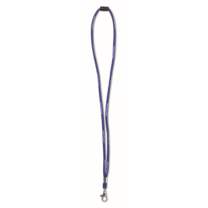 Lanyard publicitario de poliéster con grapa metálica y mosquetón
