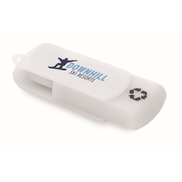 Memoria USB giratoria fabricada en plástico reciclado 1–64 GB