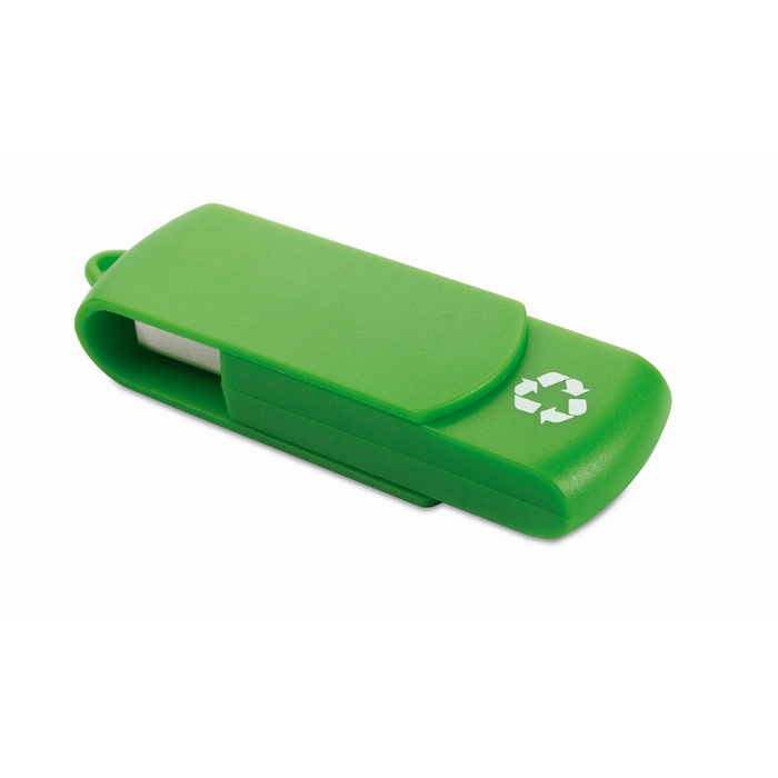Memoria USB giratoria fabricada en plástico reciclado 1–64 GB