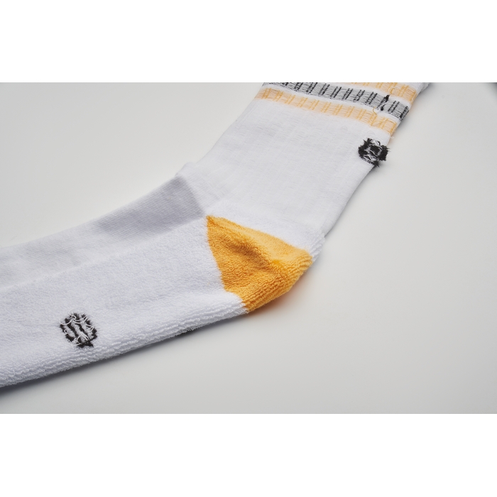 Calcetines tipo tenis fabricados en algodón con diseño jacquard (fabric