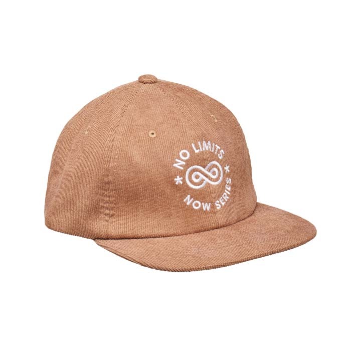 Gorra con visera plana de pana de algodón de 6 paneles