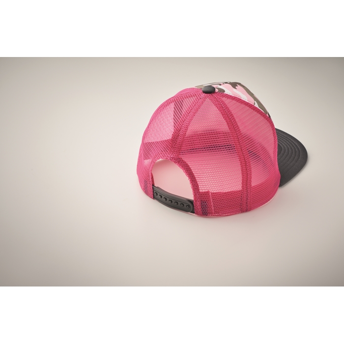 Gorra con visera plana de 5 paneles
