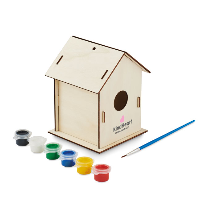 Set de bricolaje con casita de pájaros de madera