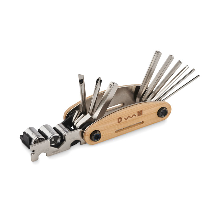 Herramienta de bolsillo con funda de madera