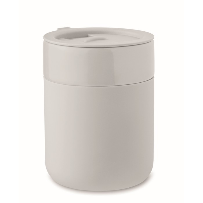 Vaso de cerámica con tapa