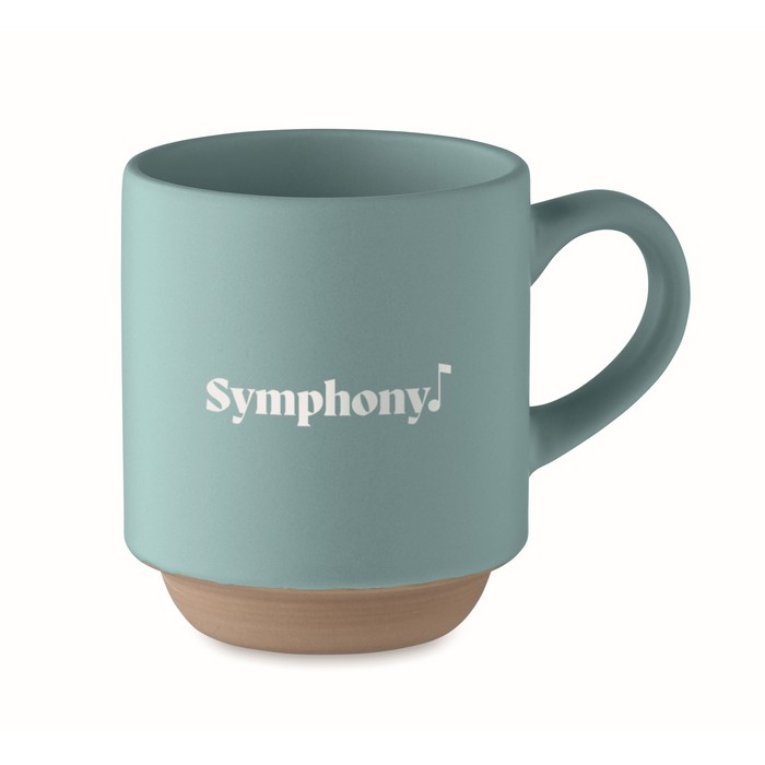 Taza de cerámica apilable