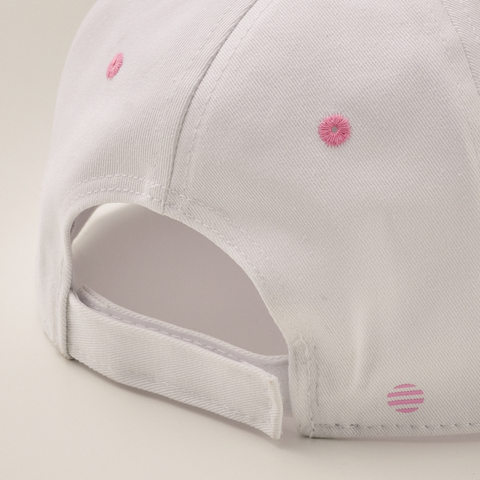 Gorra con visera plana de 6 paneles de algodón