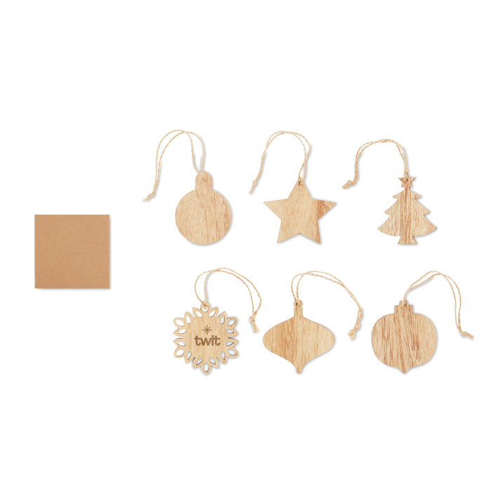 Juego de adornos navideños personalizados