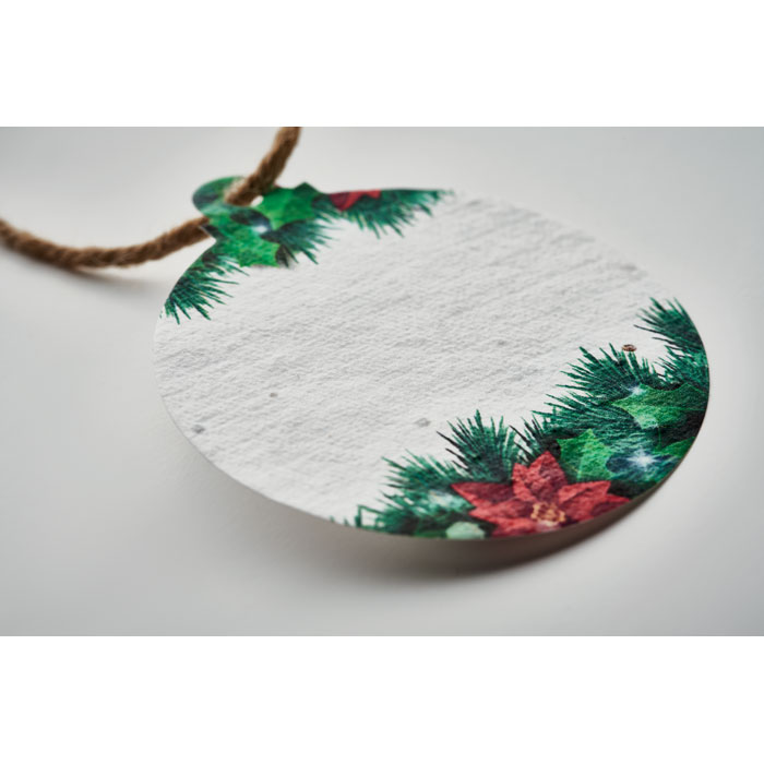 Adorno navideño hecho de papel personalizado