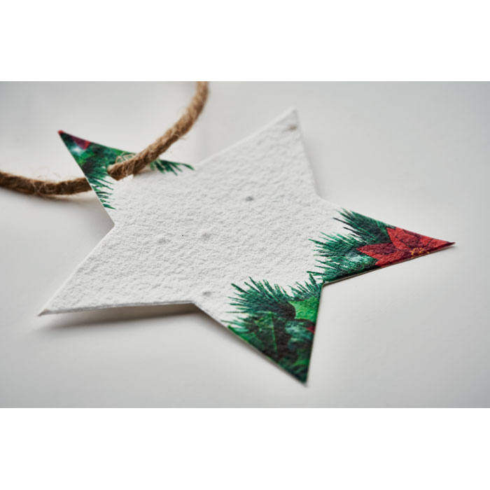Adorno navideño hecho de papel personalizado