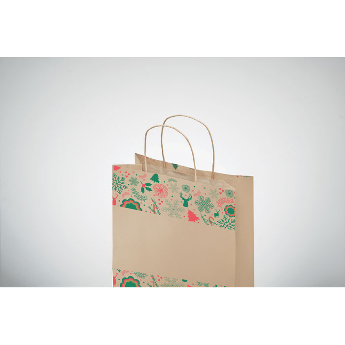 Bolsa navideña de papel tamaño pequeño personalizada