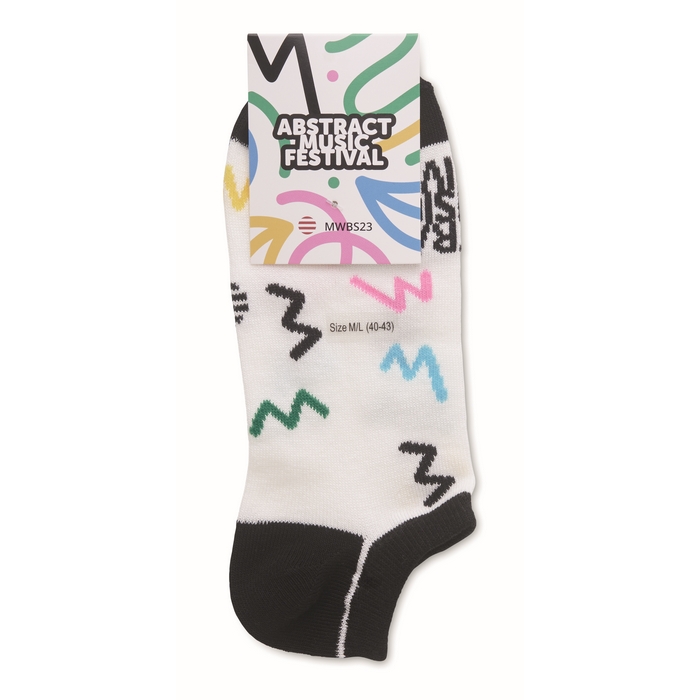 Calcetines tipo no-show fabricados en bambú con diseño jacquard