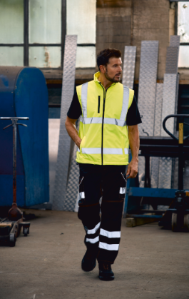 Chaleco softshell de alta visibilidad