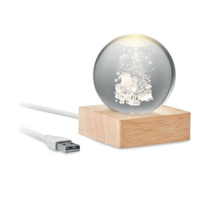 Bolas de cristal iluminadas para navidad