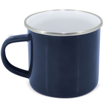 Taza Publicitaria Clásica con Borde Plateado.