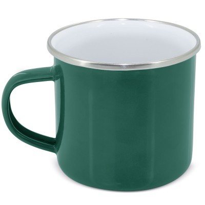 Taza Publicitaria Clásica con Borde Plateado.
