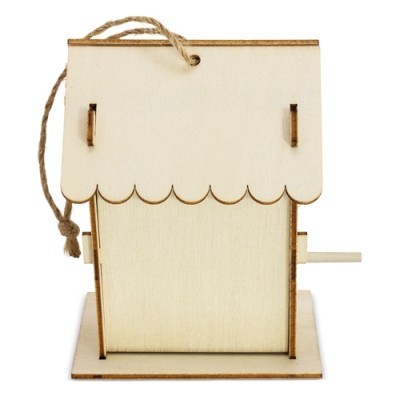 Casita para pájaros de madera clara