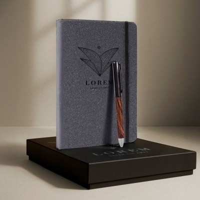 Set de escritura personalizado con libreta y bolígrafo