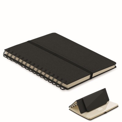 Libreta A5 con tapas con función soporte de móvil