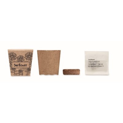 Kit de cultivo de girasoles con semillas, maceta y sustrato