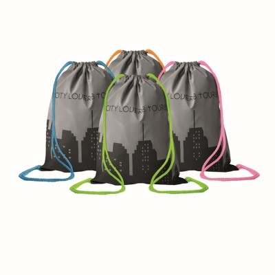 Mochila de cuerdas de poliéster reflectante