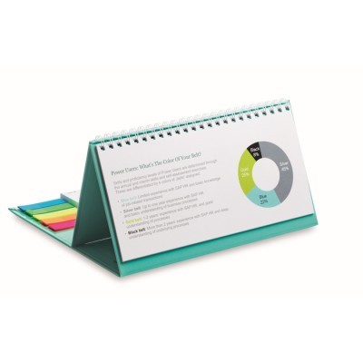 Calendario de Sobremesa con Tapa Dura, Bloc de Notas y Adhesivos