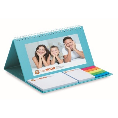Calendario de Sobremesa con Tapa Dura, Bloc de Notas y Adhesivos