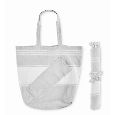 Set de playa con toalla y bolsa a juego