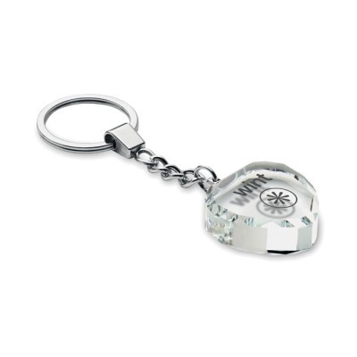 Llavero corazón de cristal