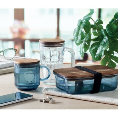 Taza de vidrio acanalado 300ml