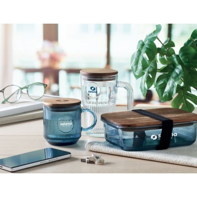 Taza de vidrio acanalado 300ml