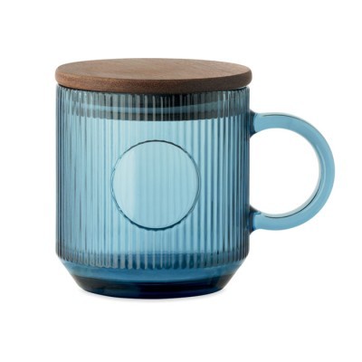 Taza de vidrio acanalado 300ml