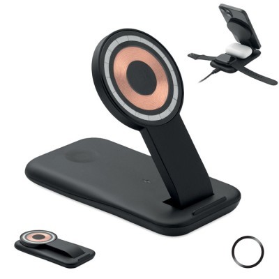 Cargador inalámbrico 3 en 1 de