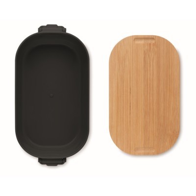 Fiambrera premium con tapa de madera