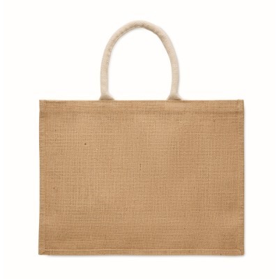 Bolsa d yute con bolsillo frontal de algodón