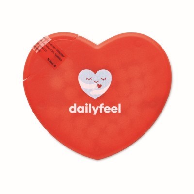 Dispensador con forma de corazón fabricado en plástico