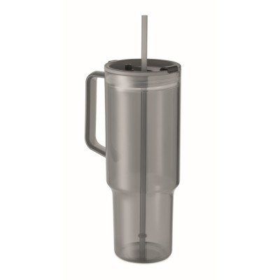 Vaso tipo stanley con tapa y pajita