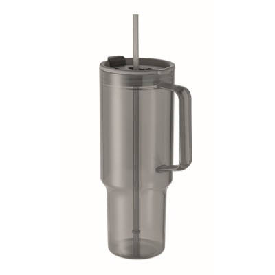 Vaso tipo stanley con tapa y pajita