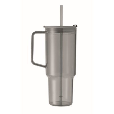 Vaso tipo stanley con tapa y pajita