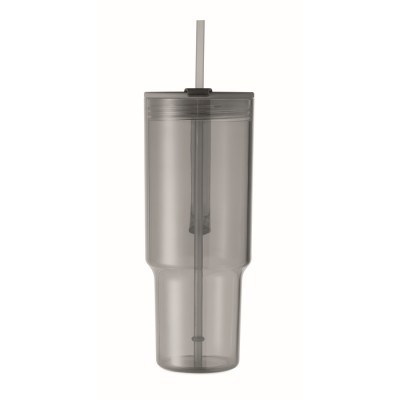 Vaso tipo stanley con tapa y pajita