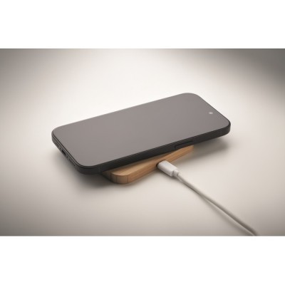 Cargador inalámbrico de carga rápida 15 W de madera