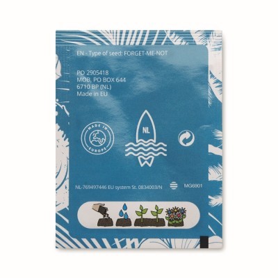 Papel con semillas personalizado.
