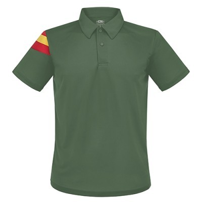 Polo con bandera en el hombro