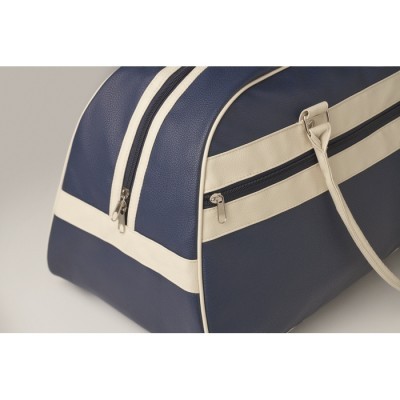 Bolsa de deporte retro bicolor con cremallera