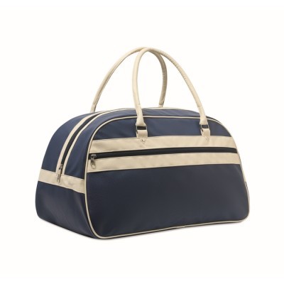 Bolsa de deporte retro bicolor con cremallera