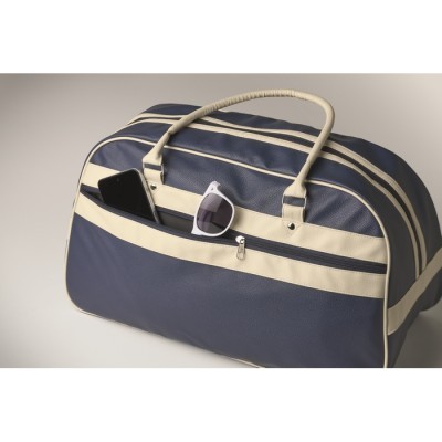Bolsa de deporte retro bicolor con cremallera